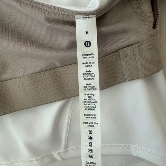 NEW! Lululemon Everlux Asymmetrical Tennis Tank Top White Size 6 W1EI5S $68 - Picture 4 of 12
